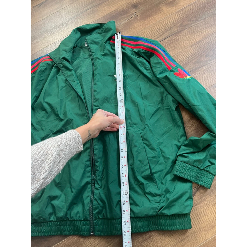 Adidas Trefoil 3 stripes track jacket green size L - Picture 7 of 13